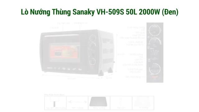 Lò Nướng Thùng Snaky VH-509S 50L 2000W (Đen) - Giá: 1.649.000đ смотреть онлайн