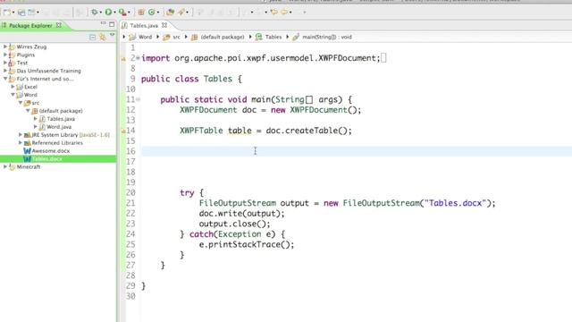 Java and Word - 06 - Tables with contents смотреть онлайн