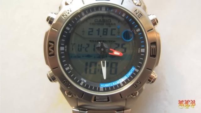 Casio Fishing Gear Thermometer Moon Watch (model AMW-702D-7A)