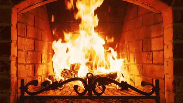 ? FIREPLACE 10 HOURS (ULTRA HD) 4K ? Relaxing Fire Burning Video & Crackling Fireplace Sounds