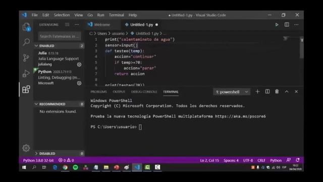 CURSO DE PYTHON EN ESPAÑOL DESDE CERO NIVEL 1 de 4 (VERSION 3.9.5) смотреть онлайн