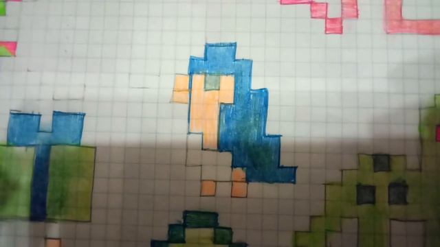 мои старые рисунки по клеточкам