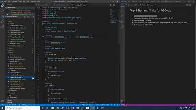 VSCode Top 5 Tips And Tricks - Remove Unnecessary usings, Navigation, Git, PartialDiff, and Termina смотреть онлайн