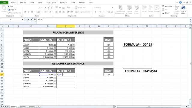 ABSOLUTE CELL REFERENCE # BASIC EXCEL LEARNING #ENGLISH смотреть онлайн