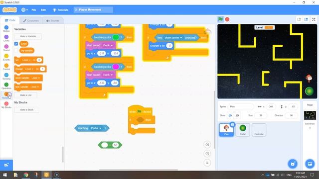 Scratch Maze Game - Changing Levels (Part 3) смотреть онлайн
