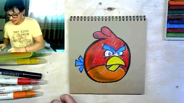 Рисую Злобную птичку / простые рисунки в блокноте смотреть онлайн