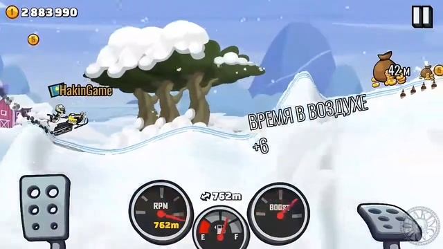 Максимально прокаченный Снегоход в Hill Climb Racing 2 смотреть онлайн