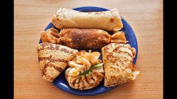 188. Блины. Начинки для  блинов и  5 способов завернуть их в блин.