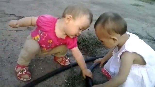 Борьба детей за шланг)) смотреть онлайн