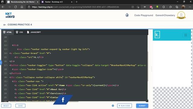 Custom Navbar and Chatting Page with HTML and CSS | Telugu | Bootstrap | HTML смотреть онлайн
