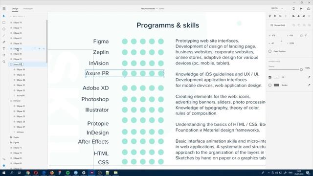 Adobe XD Web design Speed Art: Resume website смотреть онлайн