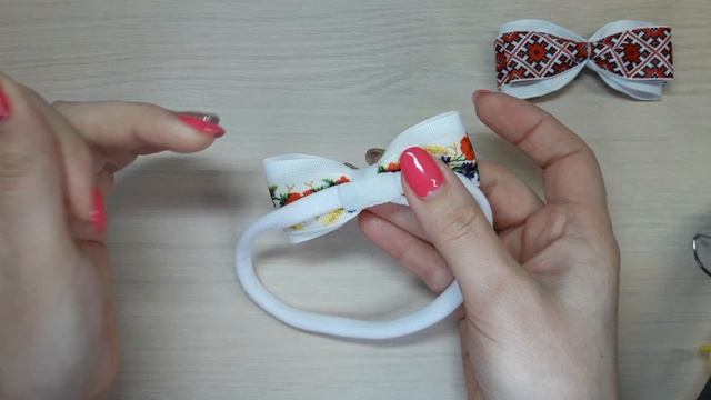 ГАЛСТУК БАБОЧКА и ПОВЯЗКА ONE SIZE. Набор для двойняшек. Бантики из лент. смотреть онлайн