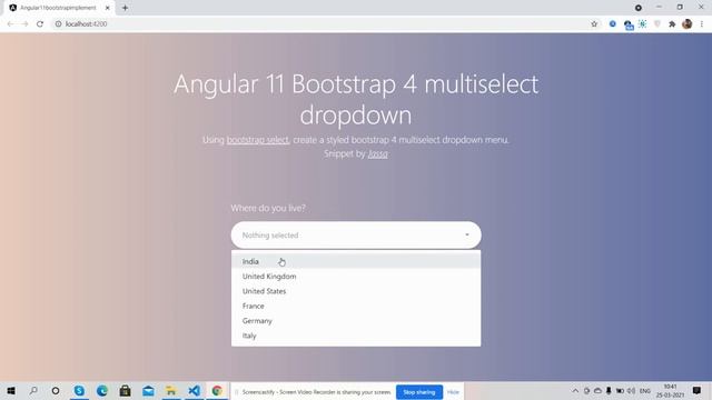 Angular 11 Multiselect Dropdown смотреть онлайн