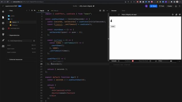 React таймер обратного отсчета смотреть онлайн