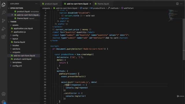 Advanced Shopify Theme Development - Adding to Cart with Vue js смотреть онлайн