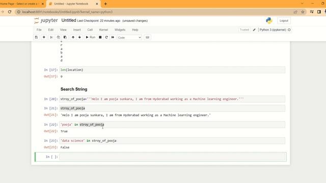 Python strings part 3 #string search смотреть онлайн