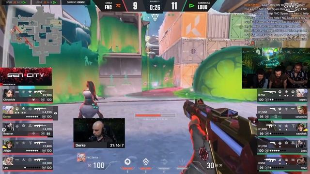 Comeback of the century FNC vs LOUD | GAME 5 | 2023 VCT LOCK//IN смотреть онлайн