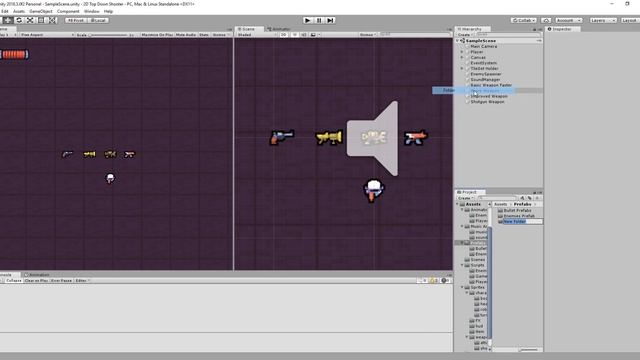 2D Top-Down Shooter - Weapon Pick Up смотреть онлайн
