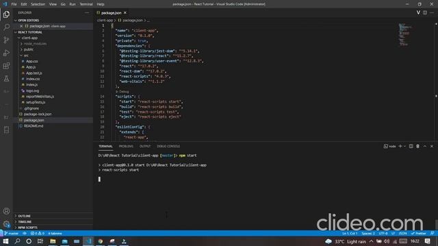 Create React App using VS Code смотреть онлайн