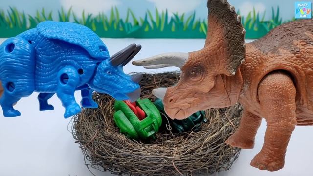 5 Dinosaur Laying Eggs! Hatching Jurassic World Dinosaur Eggs. T-Rex, Stegosaurus, Brachiosaurus смотреть онлайн