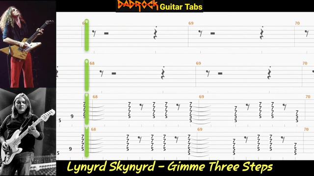 Gimme Three Steps - Lynyrd Skynyrd - Guitar TABS Lesson смотреть онлайн