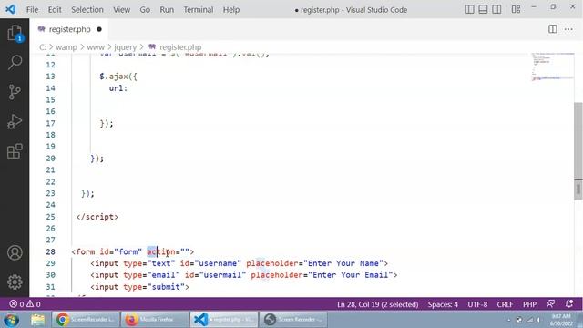 Insert data using Jquery Ajax and Php Mysql смотреть онлайн