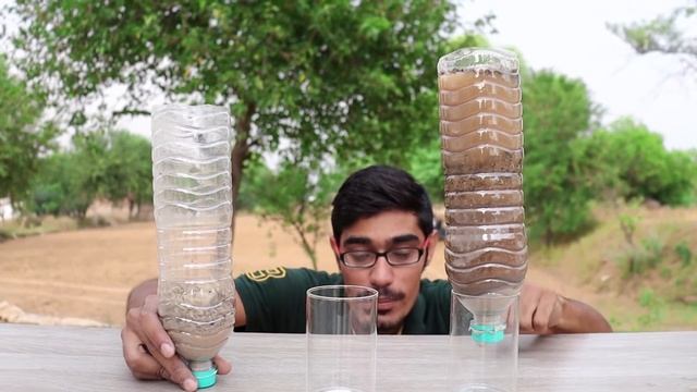 Filtering & Drinking Dirty Water Using Plastic Bottle | प्लास्टिक बोतल से किया गंदे पानी को साफ़ | смотреть онлайн