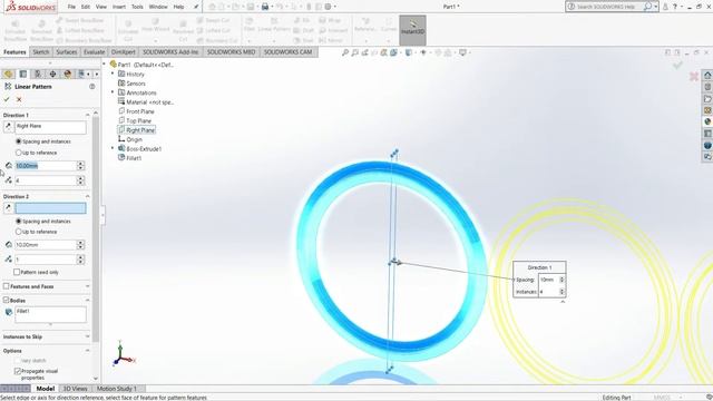 Solidworks Tutorial : Audi Logo in Solidworks | Exercise No. 43 смотреть онлайн