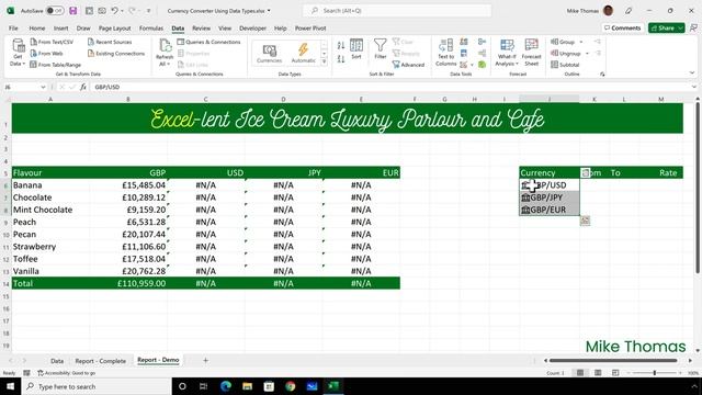 Create a Live Currency Converter in Excel using Data Types смотреть онлайн