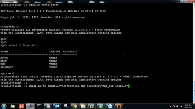 oracle 11g impdp remap schema смотреть онлайн