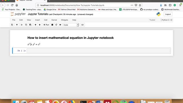 how to insert mathematical equation in Jupyter Notebook : Jupyter Notebook Tutorial Series смотреть онлайн