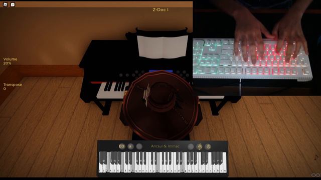 Playing Your Lie in April - Orange on Roblox Piano (Handcam) смотреть онлайн