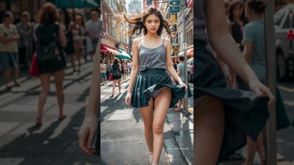 4K AI ART Lookbook What a street looks like when it's windy