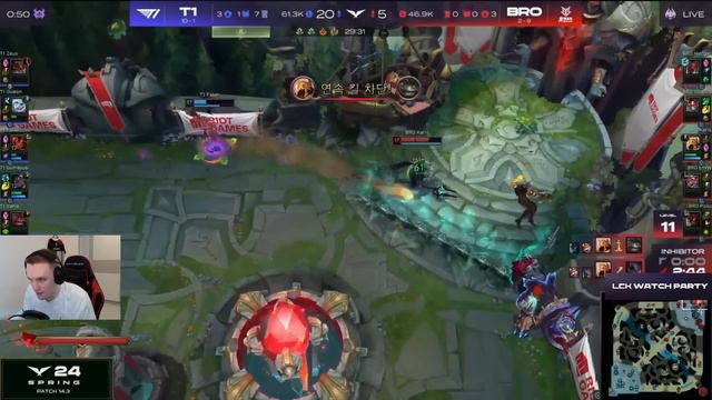 T1 БЕЗ ONERa | KERIA ОПЯТЬ КЕРИТ | T1 VS BRO | LCK SPRING 2024 смотреть онлайн