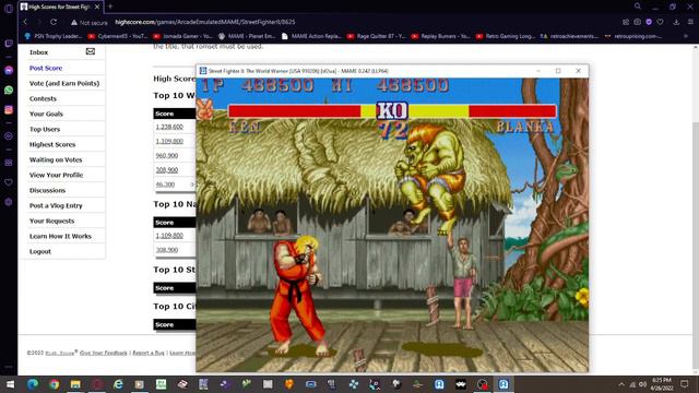 Street Fighter II - MAME (Highscore.com 800200) смотреть онлайн