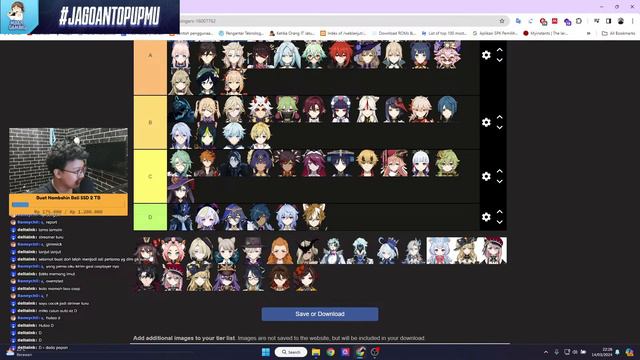Tier List Waifu Genshin Impact смотреть онлайн
