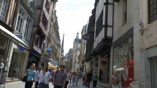 Walk around Rouen France. смотреть онлайн