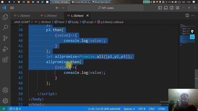 Promise API in javascript Lecture-30 | Learn JavaScript in hindi | Web Development in Hindi | смотреть онлайн