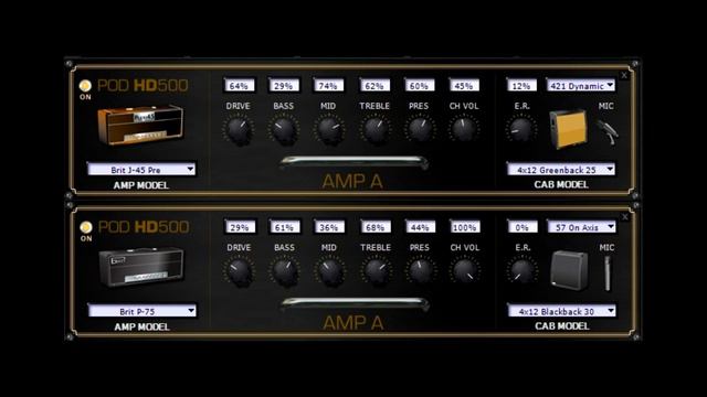 Line 6 POD HD500 Bass Guitar Fuzz Preset & Clean Guitar Preset