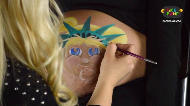 4th of July Baby Belly Painting by Athena Zhe смотреть онлайн