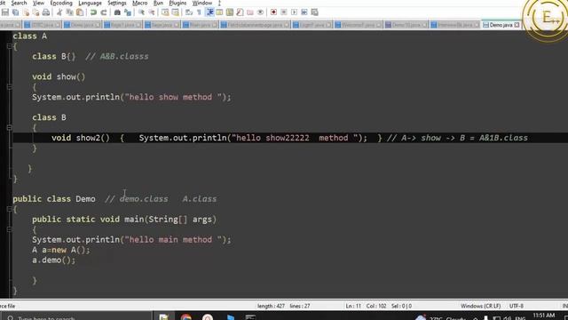 Inner Class Concept in Java Part - 5 | ETERNAL CODER смотреть онлайн