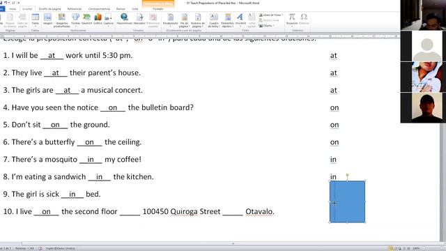 Exercises to practice prepositions of place - part 2 смотреть онлайн