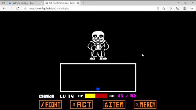 Fighting sans and failing miserably (bad time simulator) смотреть онлайн
