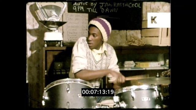 1970s UK, Young Musicians Rehearsing, Reggae Band, 16mm смотреть онлайн