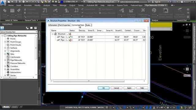 Editing Pipe Networks AutoCAD Civil 3D смотреть онлайн