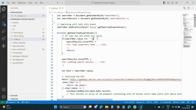 Superhero-hunter-app || vanilla Javascript project || Front End project || Coding Ninjas skill test смотреть онлайн