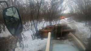 После ремонта сразу в бой.Чистим лес, грузим сухостой.