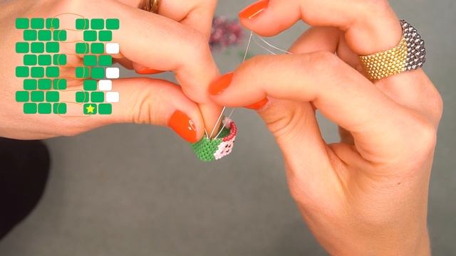 Кольцо из бисера на Новый Год: Санта Клаус смотреть онлайн