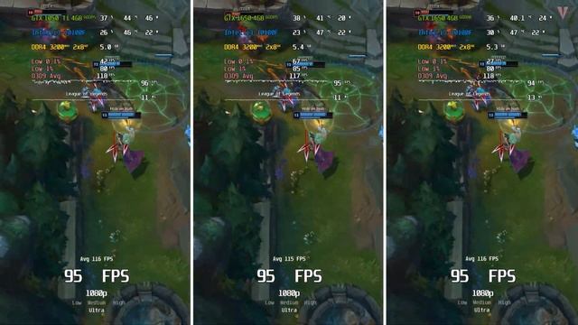 GTX 1050 Ti vs GTX 1650 gddr5 vs GTX 1650 gddr6 (with i3-10100F) | League of Legends смотреть онлайн