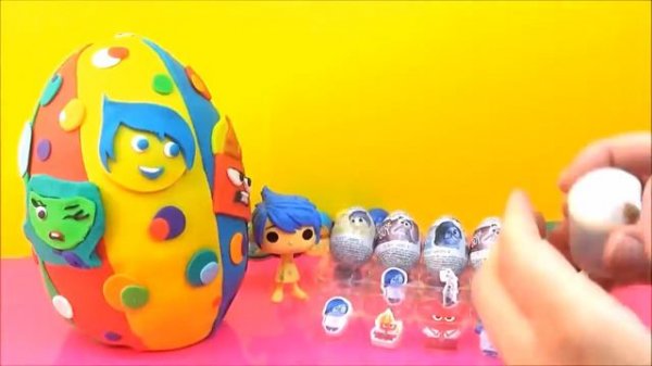 INSIDE OUT Chocolate Surprise Eggs, Play-doh Disgust, Joy Anger Inside Out Toys egg Sorpresa ディズニー